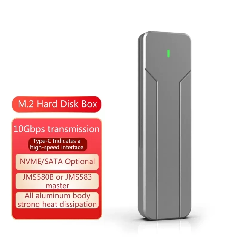 

.2 NVMe SSD Enclosure, USB 3.2 Gen 2 (10 Gbps) to NVMe PCI-E .2 SSD Dropship