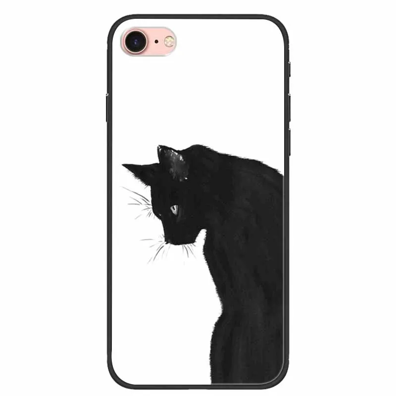 Sleek Black Silicone Soft Protective Case for iPhone - Cool and Durable Design