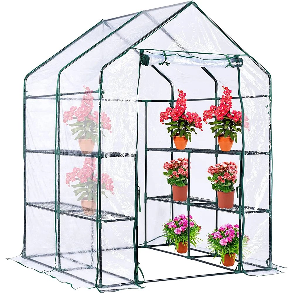 Walkin Greenhouse Replacement CoverLarge PVC Greenhouse Cover for Outdoor Plant Gardening