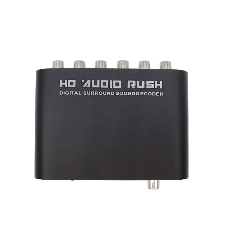5.1 CH Audio Decoder SPDIF Coaxial to RCA DTS AC3 Optical Digital Amplifier Analog Converte Amplifier HD Audio Rush