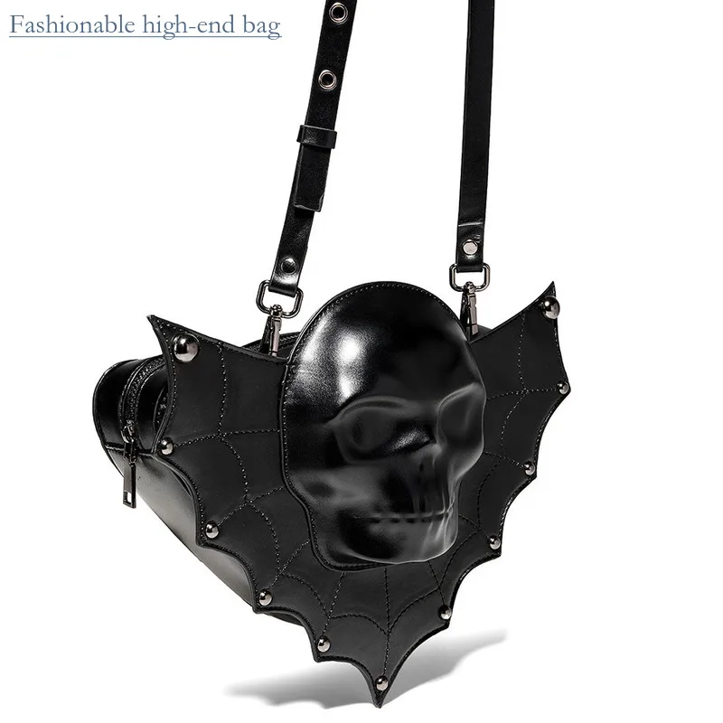 

Punk Skull Women's Shoulder Bag Gothic Personalized Fashion Crossbody Bag Subcultural Rivet Steam High Quality Exquisite