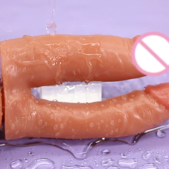 Realistic Double Headed Dildo Double Penetration Vagina and Anus Gay Penis Anal Plug Sexy Toys for Women Erotic Couple Sex Games 5