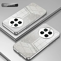 Glamorous Bling Glitter Slim Protective Back Case for Realme12Pro Plus (Silver)