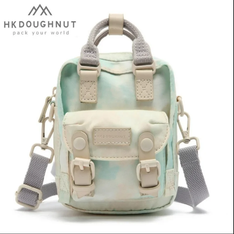 

Doughnut new solid color macaron color shoulder backpack crossbody bag cute student schoolbag women's bag 2024 birthday gift
