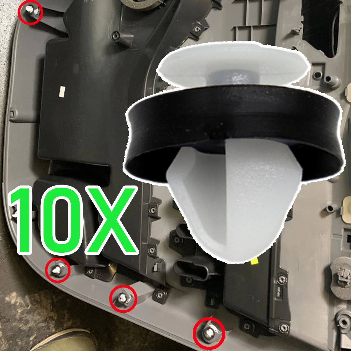 

10X Front Rear Door Card Panel Interior Trim Clips For Nissan Pulsar Hatchback QASHQAI II SUV Retainer Fastener Side Skirts Boot