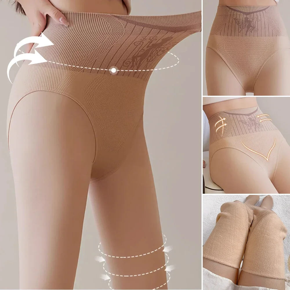 Description Picture 3 of itemThicken Warm Tights For Women Winter Thermal Stockings Leggings Sexy Translucent Fleece Velvet Tights Pantyhose Female Pants