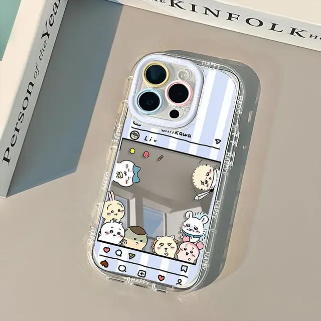 Chiikawa Mirror Collection Phone Case For iPhone 16 15 14 13 12 11 mini Pro Max X XR XSMAX 8 7 Plus Anti Fall Matte Back Cover - Image 5
