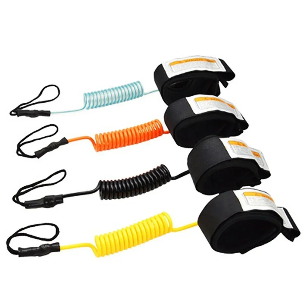 Surfboard Leash Surf Sup 4 Feet Ankle Leash Elastic Coiled Stand UP Paddle Board Leg Rope