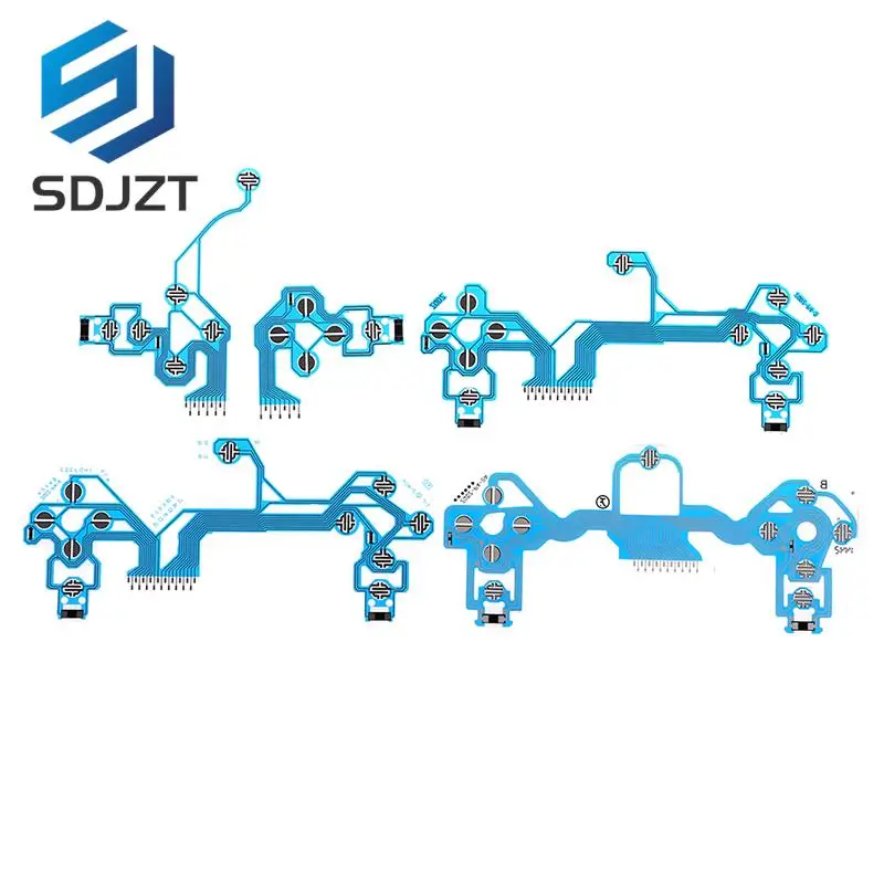 Per Ps4 Ds4 Pro Slim Controller Pellicola Conduttiva Pellicola Blu Jds 050 040 030 010 Maniglia Cavo Pulsante Pellicola