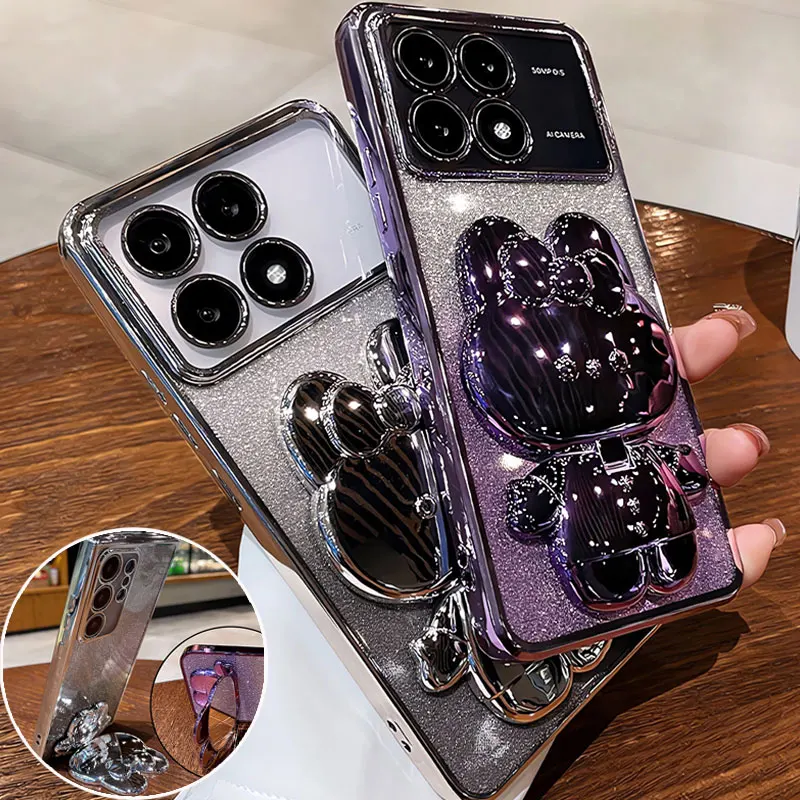 Anlalish Cover Per Xiaomi 14T Pro Trasparente Glitter Lucido Ultra-Sottile Custodia Protettiva Custodia Xiaomi 14T Pro Silicone TPU Antiurto Bumper Case (nero - Foto 8