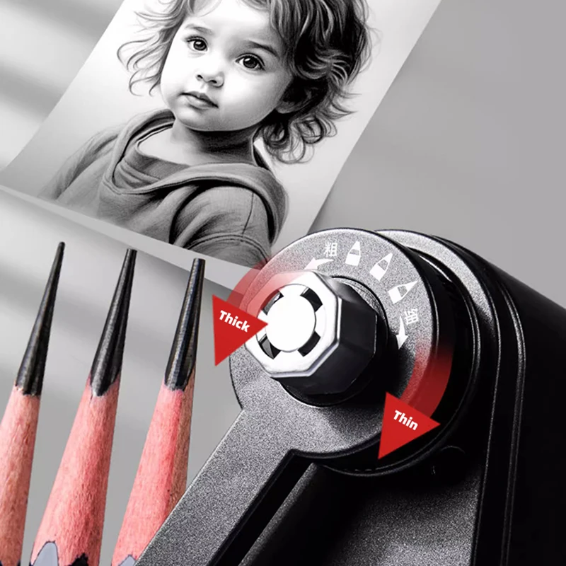 Faber Castell Artists 롱 포인트 연필 깎이 아트 숯 연필/드로잉/스케치 연필 조정 가능한 포인트 수동