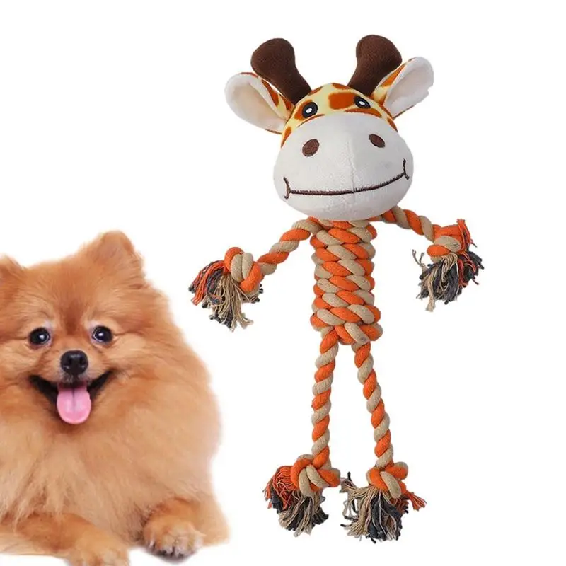 

Dog Rope Toy Interactive Dog Toy Pet Teething Toy Animal Head Toy Teething Chew Toys For Small/Medium Dogs