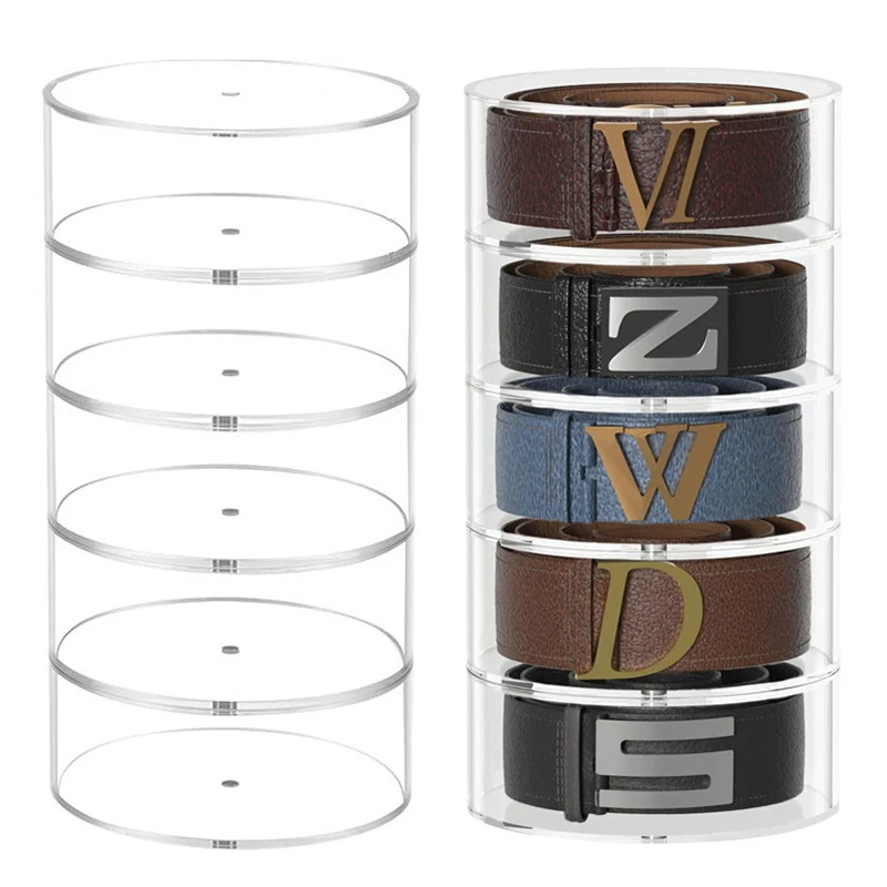1 5layer Acrylic Belt Organizer Box Acrylic Belt Holder Display Case