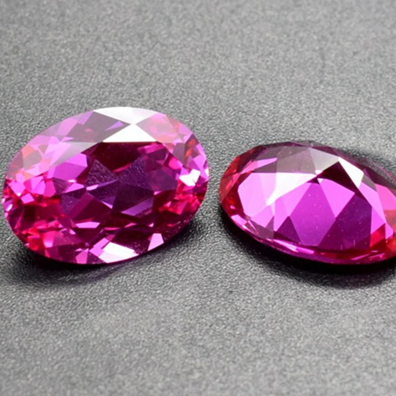 Pretty Pink Ruby Precious Stone Oval Faceted Cut Gemstones for Jewelry Making and Collection Gift Gem Beads