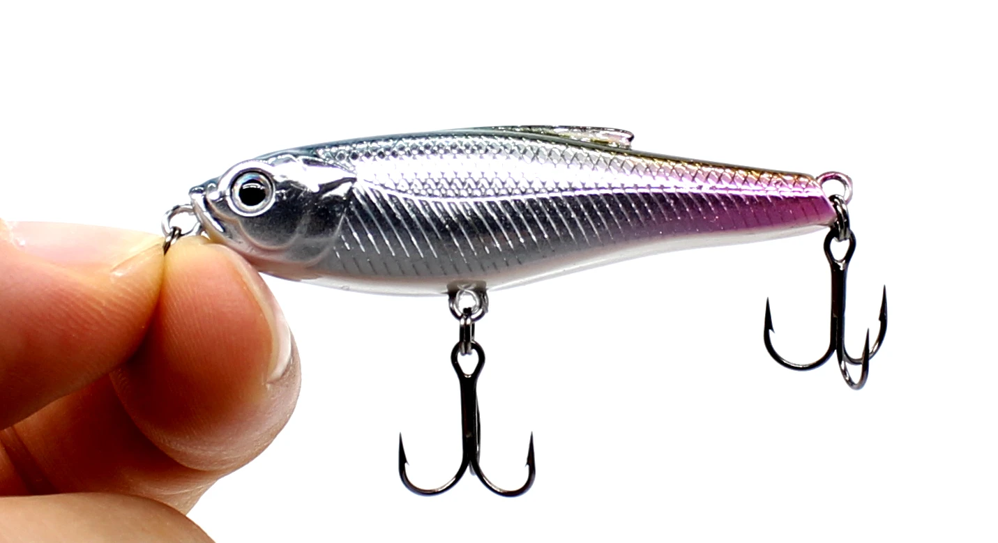 AOCLU Mini Sinking Pencil Stick 48 mm 4,1 g Harter Köder Minnow Wobbler Angelköder Barsch Frisch Salzwasser 12 # VMC-Haken – Detail 13