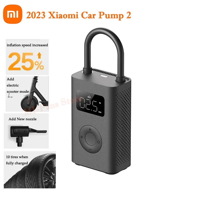 2023 New Xiaomi Mijia Air Pump 2 Portable Electric Air Compressor