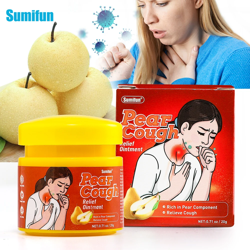 

20g Sumifun Pear Cough Relief Cream Asthma Treatment Cure Medicine Sore Throat Pain Lungs Cleansing Health Care