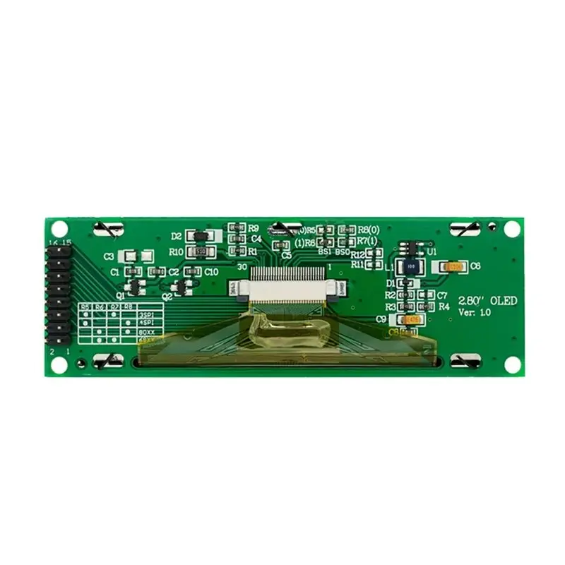 A97I-OLED 디스플레이 화면 2.8인치 256X64 해상도 25664 도트 그래픽 LCD 모듈 LCM 디스플레이 컨트롤러 SSD1322 지원 SPI 노란색