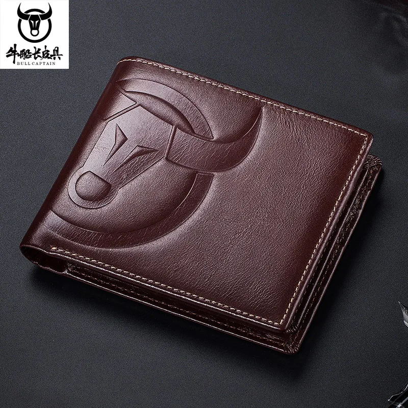 High-quality Gift for Men Leather Business Wallets for Men Multifunctional Cowhide Genuine Leather Coin Purse Card Bag Fashion