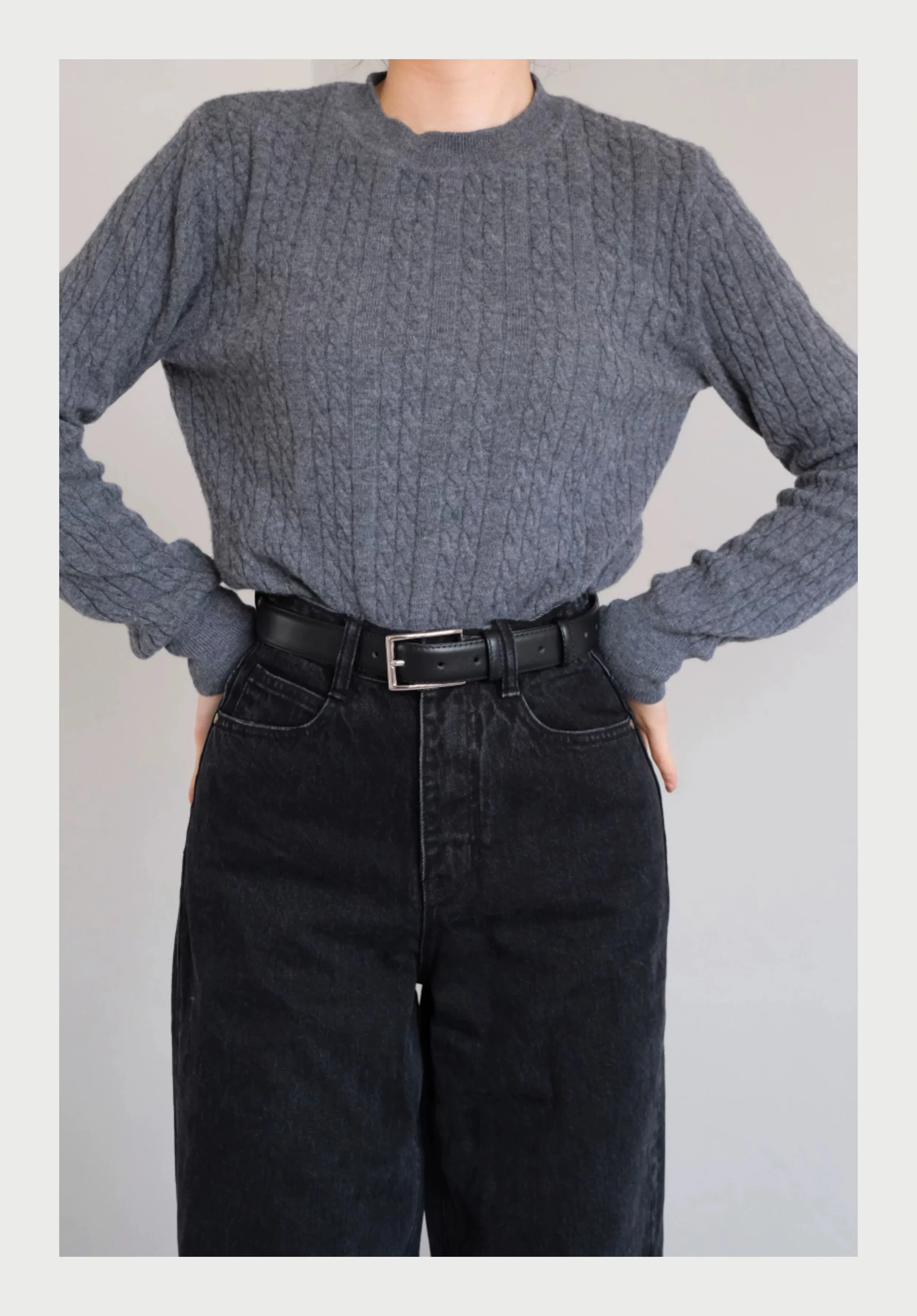 Vintage-Damengürtel mit silberner quadratischer Schnalle, schwarzer Gürtel für Damen, Damen-Gürtel aus echtem Leder für Jeans, Hosen, Kleider – Detail 2