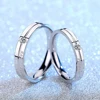 Daifuni 100% S925 Sterling Silver Love Forever Smooth Ring For Men Women Couples Lovers Festival Wedding Anniversary Jewelry 2