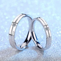 Daifuni 100% S925 Sterling Silver Love Forever Smooth Ring For Men Women Couples Lovers Festival Wedding Anniversary Jewelry 2
