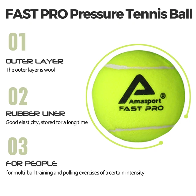 AMASPORT Tennis Balls Practice Training Pressureless High Quality Durable Bouncy Balls for Beginner Tennis Sport 4