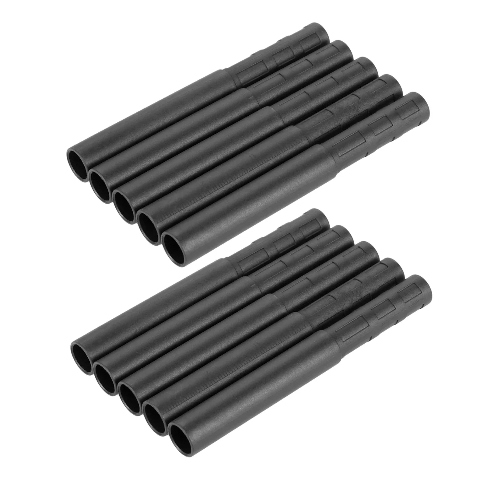 10Pcs Black Golf Club Carbon Fiber Extension Rods Kit Butt Extender Stick for Iron /Graphite Shaft Putter Golf Accessories 125mm 6
