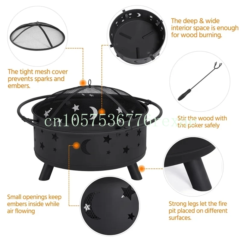 

Steel Outdoor Round Fire Pit for Garden Factory Wholesale Price 21inch 30inch