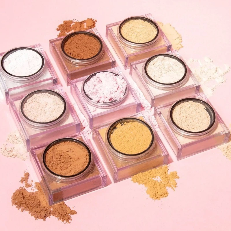 Trucco in polvere in polvere Polvere sciolta per cottura e fissaggio opaca Impermeabile a lunga durata Controllo dell'olio ultimi cosmetici in polvere sciolta in 7 colori - immagine 3