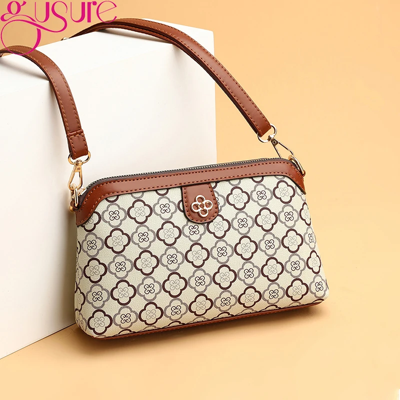 Gusure Fashion Luxury Design Small Shoulder Crossbody Bags Women Trendy Ladies Casual Shell Bag Messenger Mobile Phone Bag