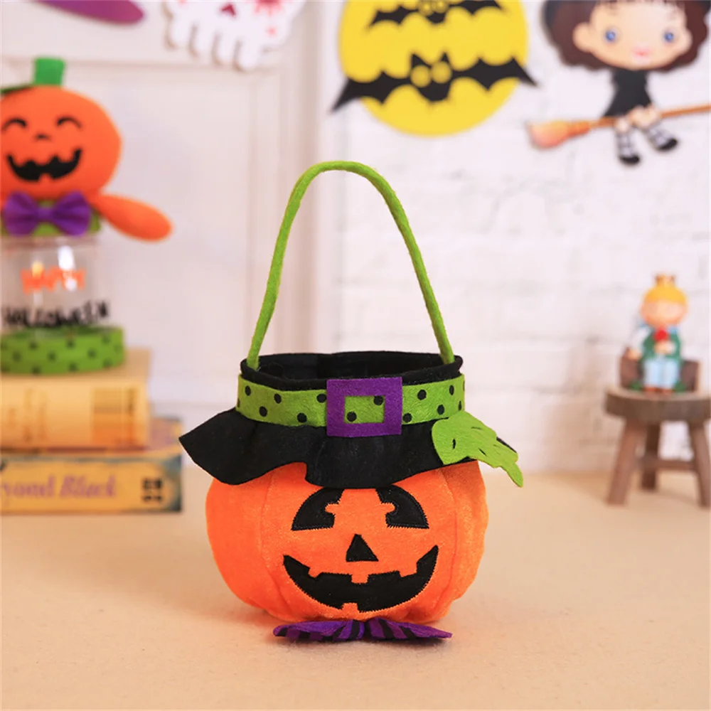 Halloween-Taschen Kürbis Süßigkeitenbeutel Keks- und Snackkorb Fröhliche Halloween-Party-Dekoration 2024