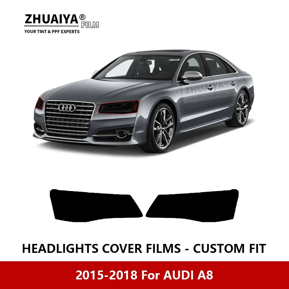 

For AUDI A8 2006-2010 Car Exterior Headlight Anti-scratch PPF precut Protective film Repair film Car stickers Accessories