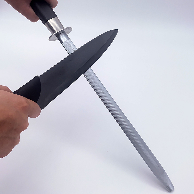 Professional Carbon Steel Sharpening Rod for Kitchen, Sharpening Stick, Butcher Artifact, Musat Sharpen