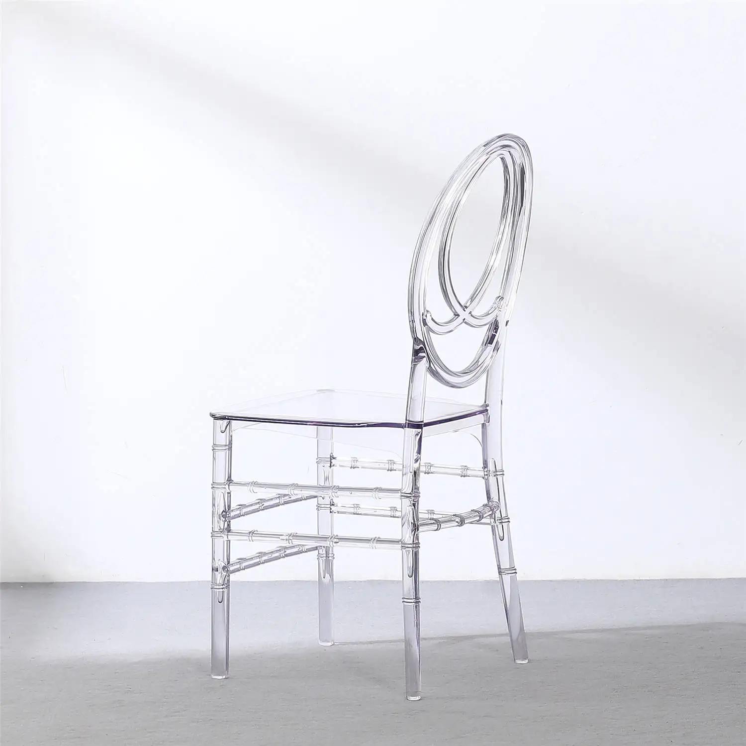 factory rental clear plastic resin transparent event Tiffany Phoenix wedding chairs