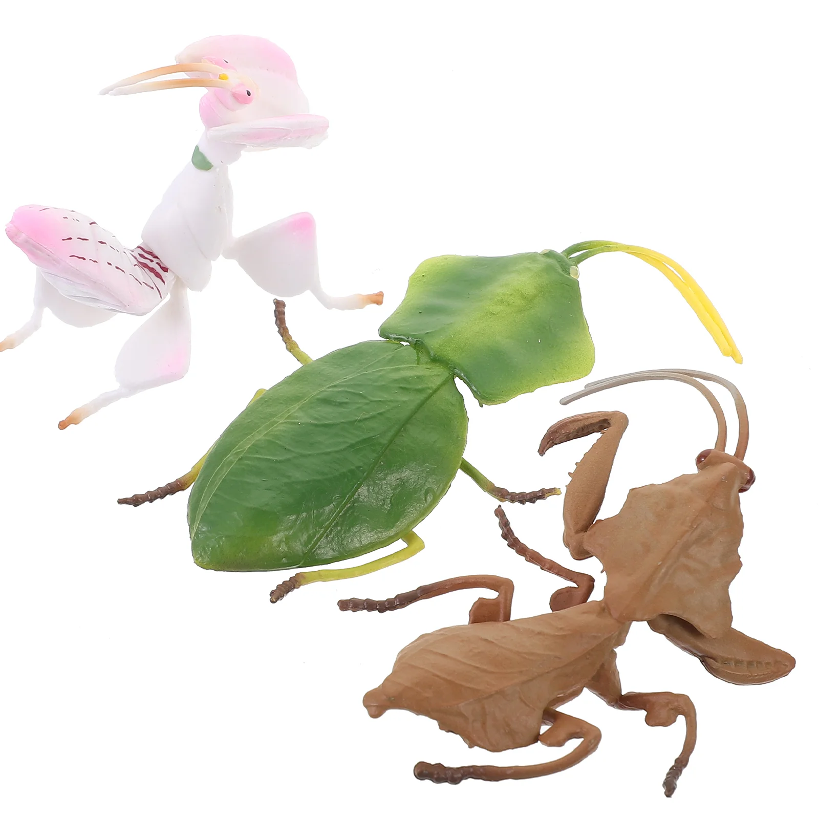 

3 Pcs Fake Insect Model Decor Simulation Figures Plastic Mantis Toy Toys Artificial Kids Simulated