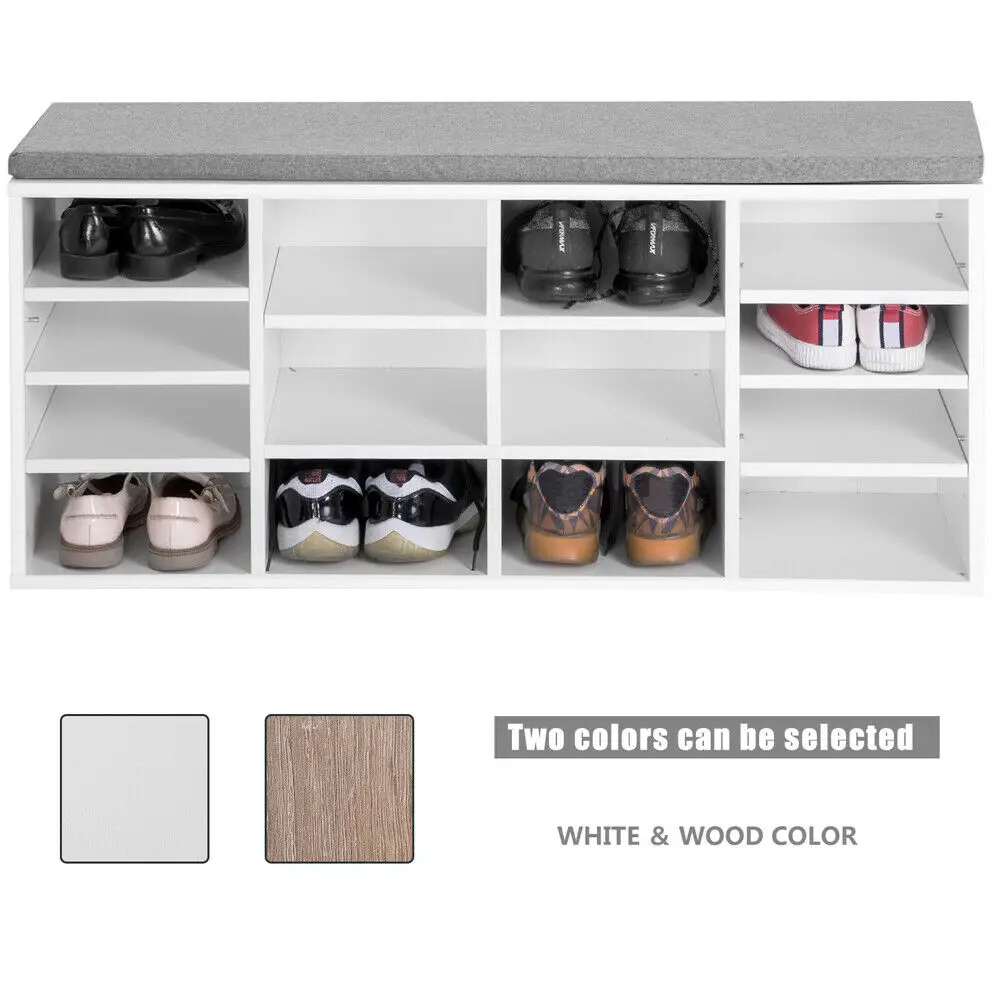 Wood Shoe Bench, Heavy Duty Shoe Bench, Shoe Organizer Shelf, Ideal for  Entryway, Living Room, Holds Up to 550 lbs - White, 40& - AliExpress