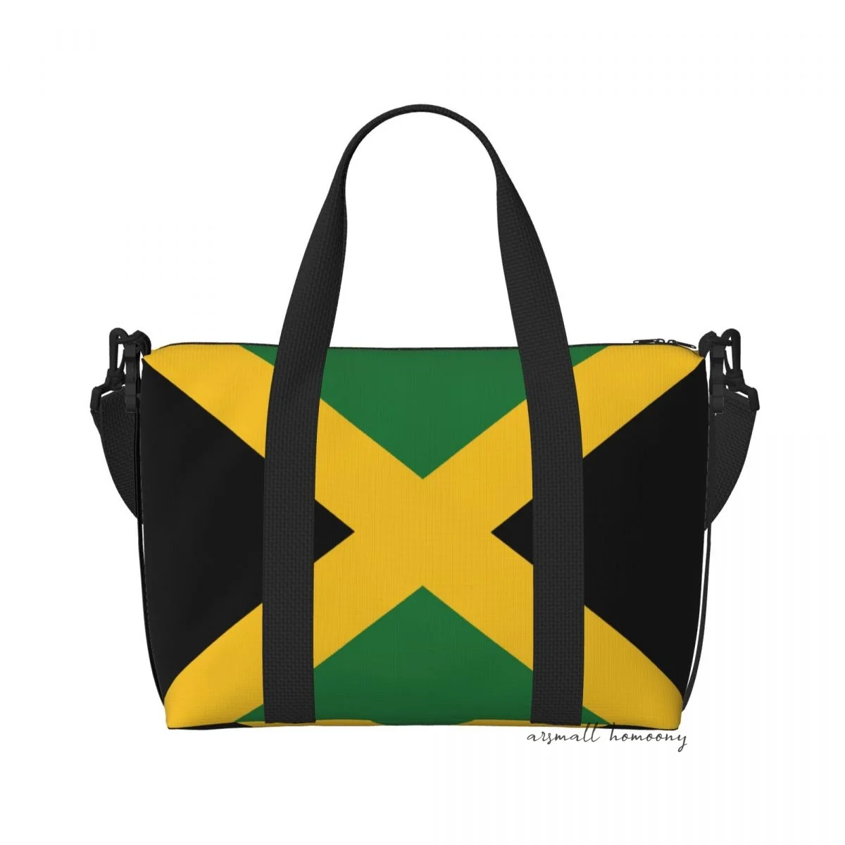 

Флаг Ямайки дорожная сумка, персонализированные сумки на выходные с плечевым ремнем, спортивная сумка для женщин