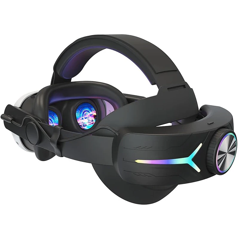 

Elite Head Strap For Meta Quest 3 with 8000mah Battery Pack RGB Light Adjustable VR Lightweight Headstrap For Quest3 Accessories