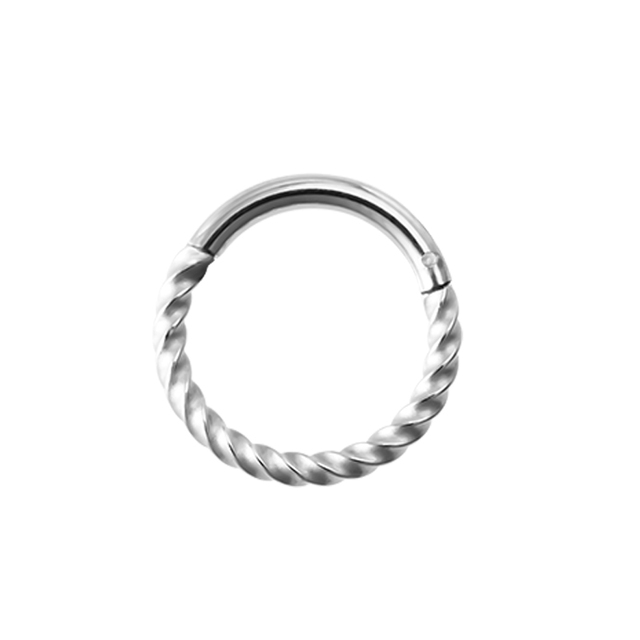 Nose Ring Hoop Septum Piercing Hinged Segment Clicker Surgical Steel Ear Cartilage Earrings Tragus Helix Daith Body Jewelry