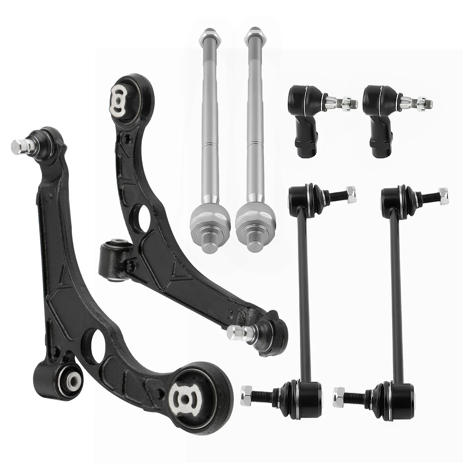 8xFrontLowerControlArmsSwayBarsTierodsLHRHforDodgeDart2013