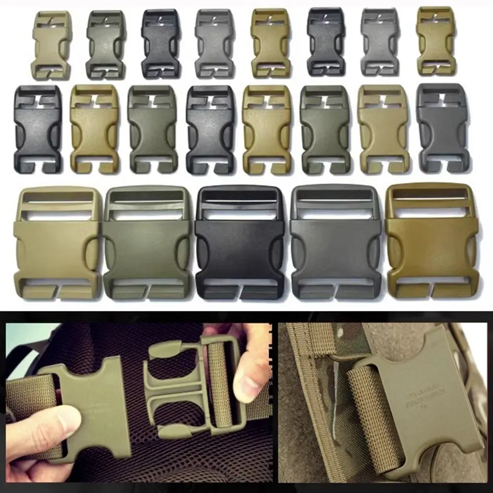 Plastic side release buckle bag buckle adjuster buckle belt buckle paracord bracelet bag accessories 20mm 25mm 38mm 50mm