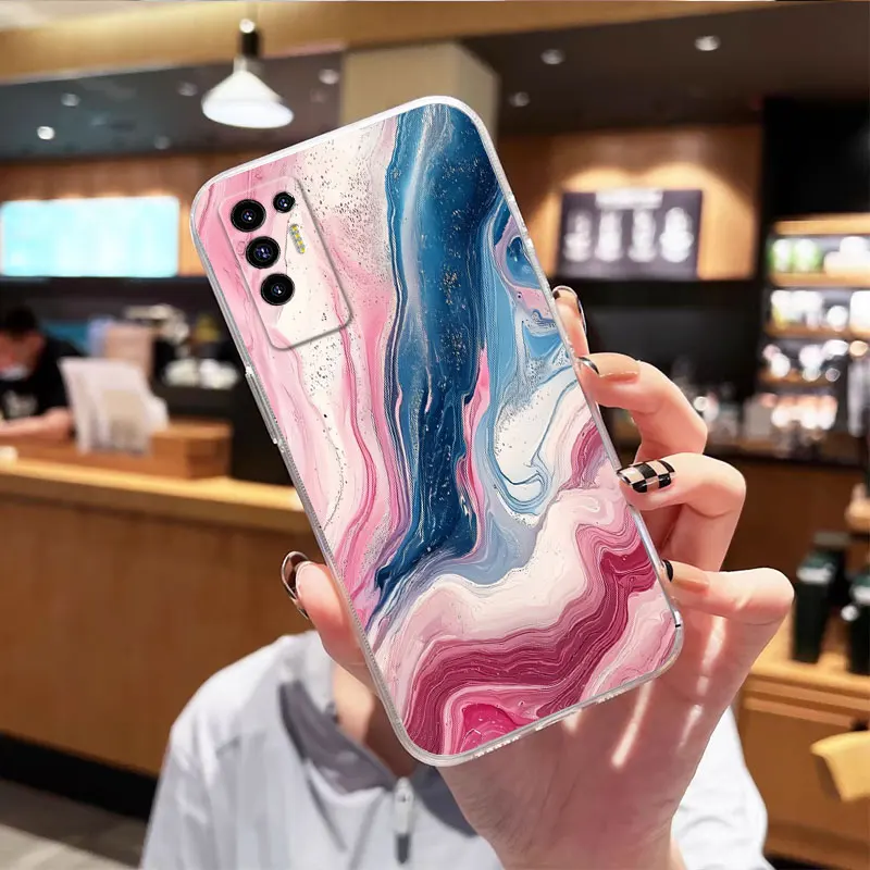 Floral Clear Shockproof Soft Silicone Protective Phone Case Cover