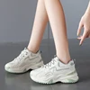 2025 Spring New Women's Shoes All Math Platform Sneakers Height Increase 6CM Thick Bottom Casual Shoes Sports Shoes Mesh Tennis 4