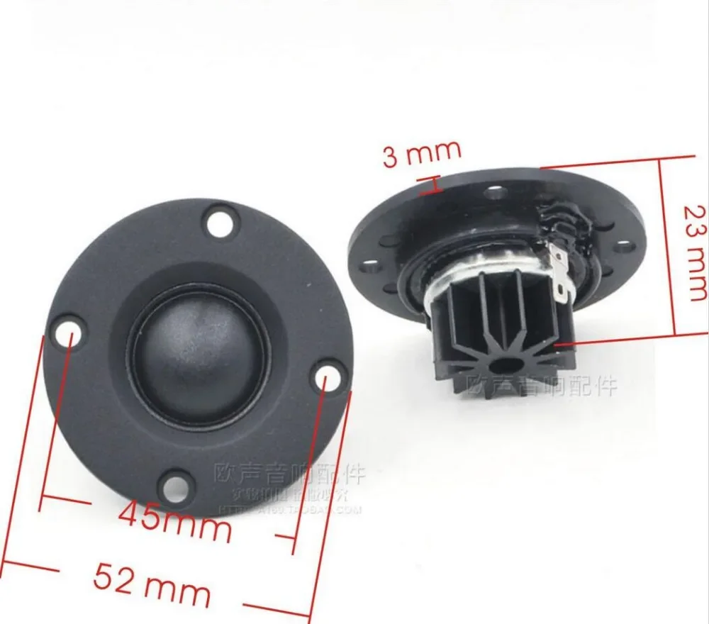 Pair 6 ohm 30W 2 inch ABS Frosted Panel Soft Dome Fiber Membrane Toothed Hifi Neodymium Tweeter Speakers high pitch loudspeaker