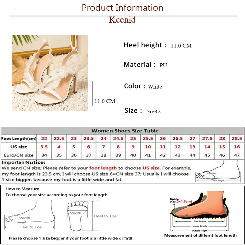 Kcenid New Arrivals Pearl Flowers High Heels Sexy Ankle Strap Sandals Summer Open Toe Party Dress Shoes Wedding Zapatos Mujer