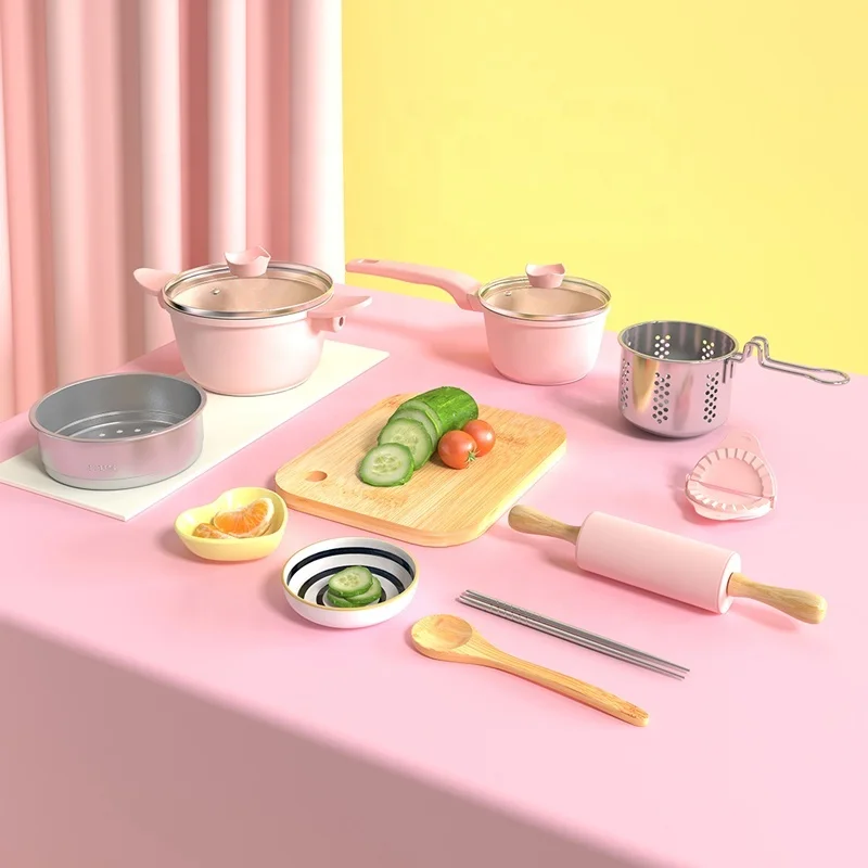 Funny Simulation Kitchen Toys Real Cooking Small Kitchen Utensils Kids Cooking Interest Development Educational Play House Toys 2