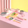 Funny Simulation Kitchen Toys Real Cooking Small Kitchen Utensils Kids Cooking Interest Development Educational Play House Toys 2