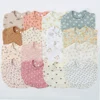 Flower Print Baby Bibs Adjustable Snap Saliva Towel Ruffled Edge Muslin Cotton Burp Cloths Rainbow A Grade Girls Feeding Scarf 6