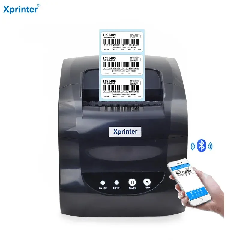 Xprinter XP-365B 3인치 열감 라벨 프린터 상점용 바코드 QR코드 스티..